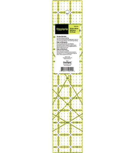 Omnigrip Ruler - 2.5"x12.5"